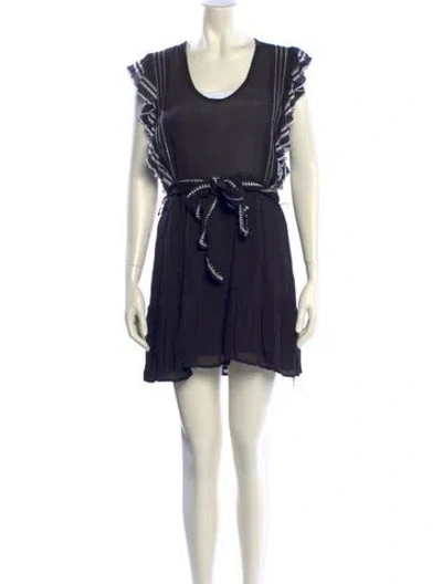 Pre-owned Iro Scoop Neck Mini Dress In Black