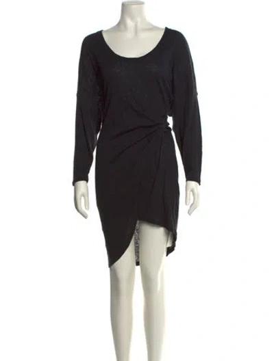 Pre-owned Iro Scoop Neck Mini Dress In Black