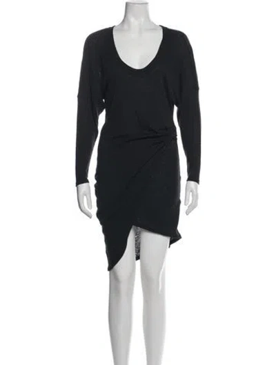 Pre-owned Iro Scoop Neck Mini Dress In Blue