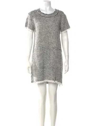 Pre-owned Iro Scoop Neck Mini Dress In Gray