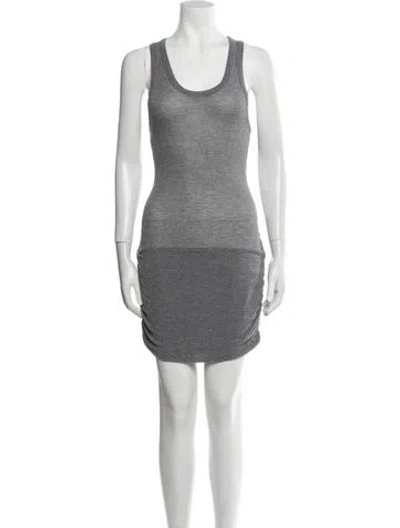 Pre-owned Iro Scoop Neck Mini Dress In Gray