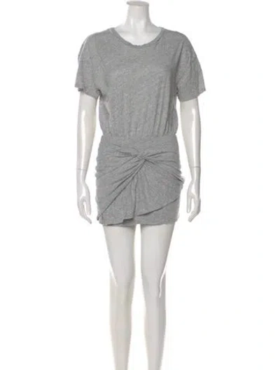 Pre-owned Iro Scoop Neck Mini Dress In Gray