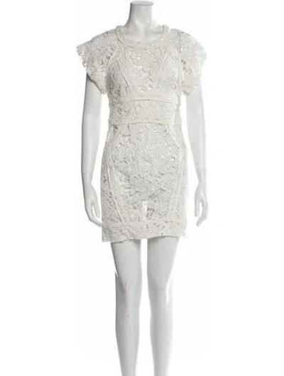Pre-owned Iro Scoop Neck Mini Dress In Neutral