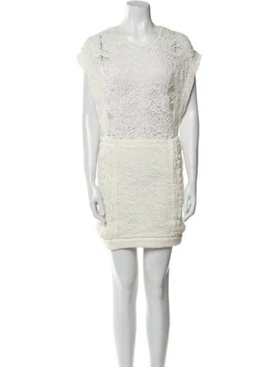 Pre-owned Iro Scoop Neck Mini Dress In Neutral