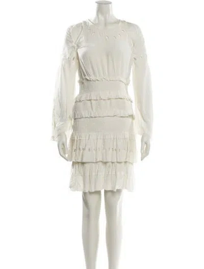 Pre-owned Iro Scoop Neck Mini Dress In Neutral