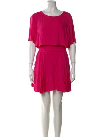 Pre-owned Iro Scoop Neck Mini Dress In Pink