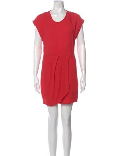 Pre-owned Iro Scoop Neck Mini Dress In Red