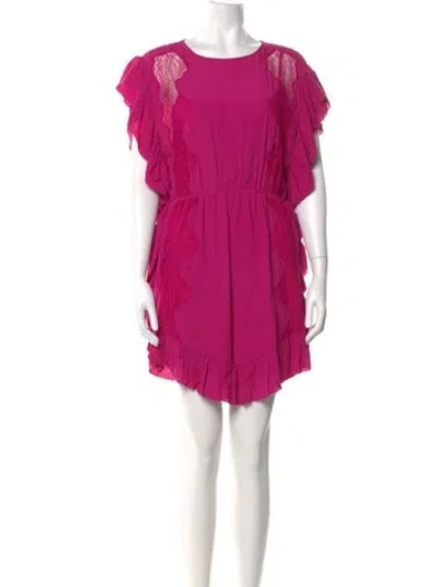 Pre-owned Iro Scoop Neck Mini Dress W/ Tags In Pink