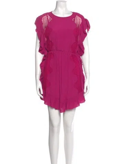 Pre-owned Iro Scoop Neck Mini Dress W/ Tags In Purple