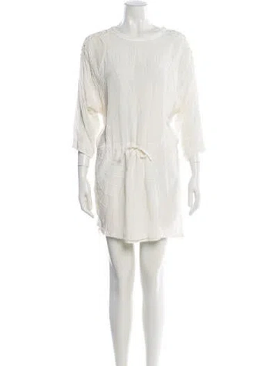 Pre-owned Iro Scoop Neck Mini Dress In White