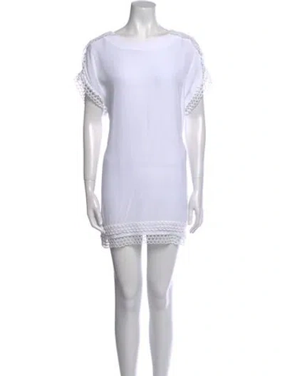 Pre-owned Iro Scoop Neck Mini Dress In White