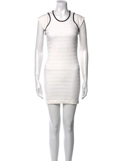 Pre-owned Iro Scoop Neck Mini Dress In White
