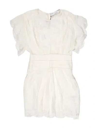 Pre-owned Iro Scoop Neck Mini Dress In White