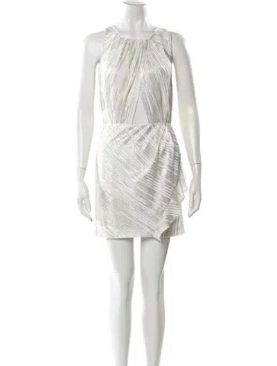 Pre-owned Iro Scoop Neck Mini Dress In White