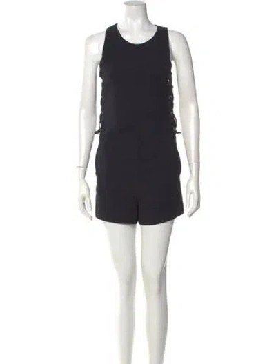 Pre-owned Iro Scoop Neck Romper In Black