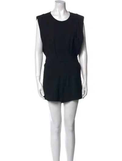 Pre-owned Iro Scoop Neck Romper In Black