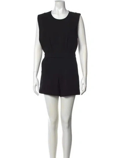 Pre-owned Iro Scoop Neck Romper In Black