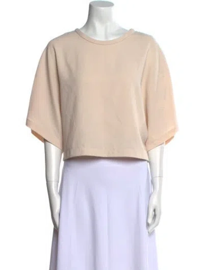 Pre-owned Iro Scoop Neck Short Sleeve Crop Top In Pink