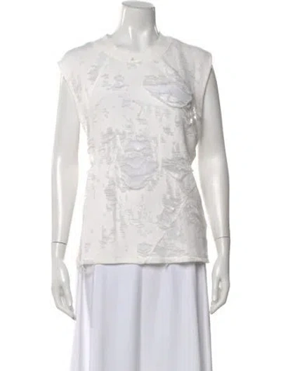 Pre-owned Iro Scoop Neck Short Sleeve Top In Neutral