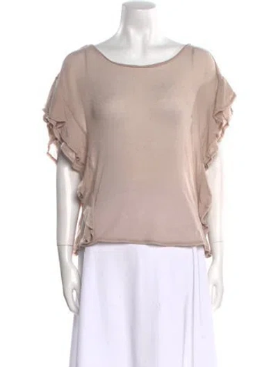 Pre-owned Iro Scoop Neck Short Sleeve Top W/ Tags In Neutral