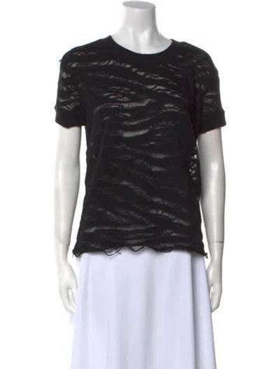 Pre-owned Iro Scoop Neck Short Sleeve T-shirt In Black