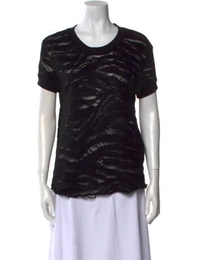 Pre-owned Iro Scoop Neck Short Sleeve T-shirt In Black