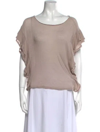 Pre-owned Iro Scoop Neck Short Sleeve T-shirt In Neutral