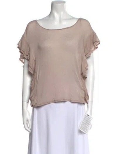Pre-owned Iro Scoop Neck Short Sleeve T-shirt In Neutral