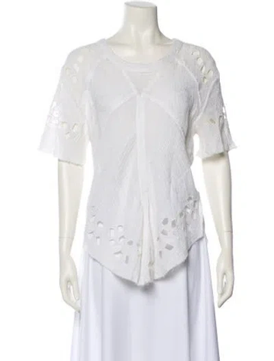 Pre-owned Iro Scoop Neck Short Sleeve T-shirt In Neutral