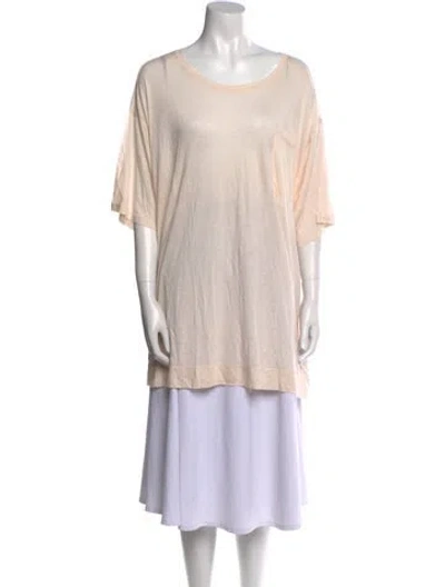 Pre-owned Iro Scoop Neck Short Sleeve Tunic In Neutral