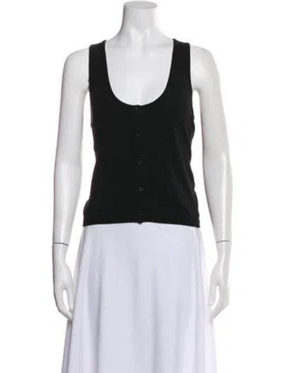 Pre-owned Iro Scoop Neck Sleeveless Button-up Top In Gray