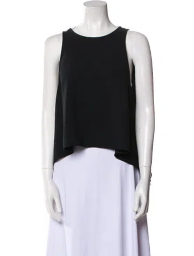 Pre-owned Iro Scoop Neck Sleeveless Crop Top In Black