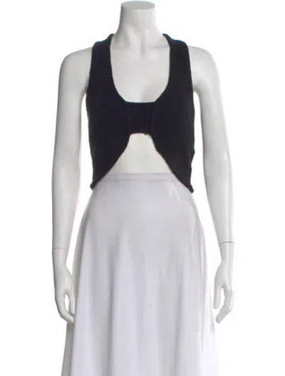 Pre-owned Iro Scoop Neck Sleeveless Crop Top In Neutral