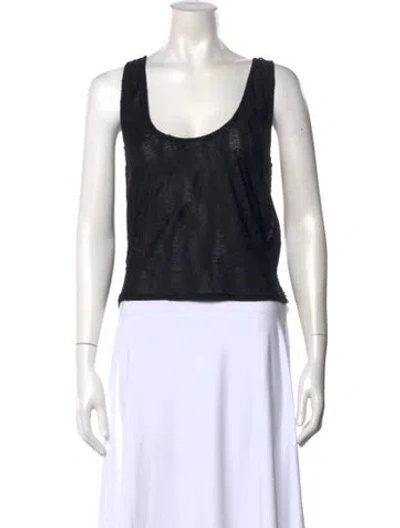 Pre-owned Iro Scoop Neck Sleeveless Top In Black