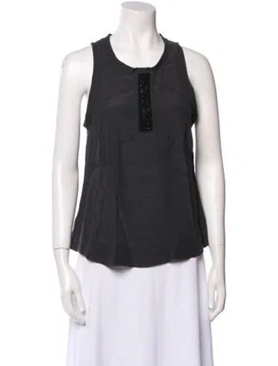 Pre-owned Iro Scoop Neck Sleeveless Top In Gray