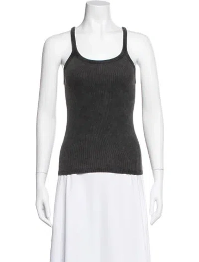 Pre-owned Iro Scoop Neck Sleeveless Top In Gray