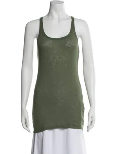 Pre-owned Iro Scoop Neck Sleeveless Top In Green