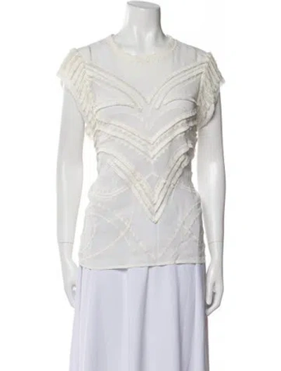 Pre-owned Iro Scoop Neck Sleeveless Top In Neutral