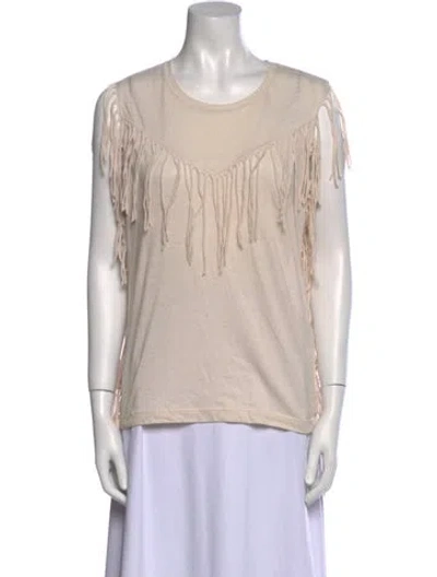 Pre-owned Iro Scoop Neck Sleeveless Top In Neutral