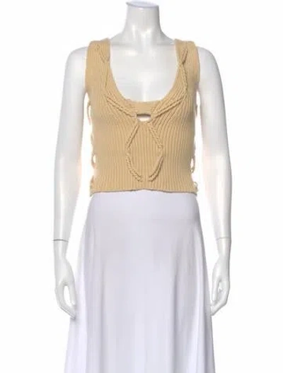 Pre-owned Iro Scoop Neck Sleeveless Top In Neutral