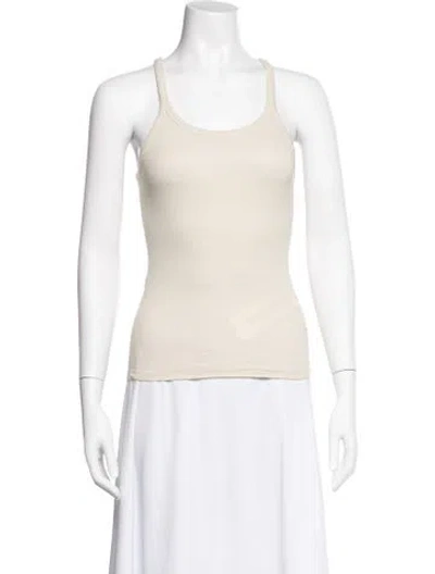 Pre-owned Iro Scoop Neck Sleeveless Top In Neutral