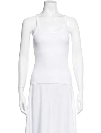 Pre-owned Iro Scoop Neck Sleeveless Top In White