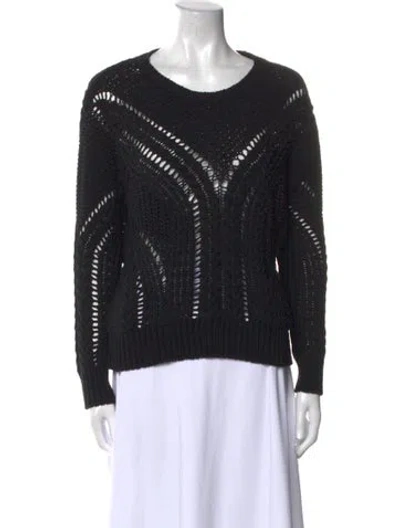 Pre-owned Iro Scoop Neck Sweater In Black