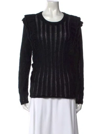 Pre-owned Iro Scoop Neck Sweater In Black
