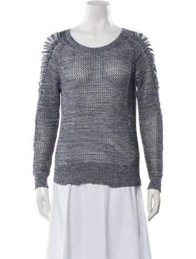 Pre-owned Iro Scoop Neck Sweater In Blue
