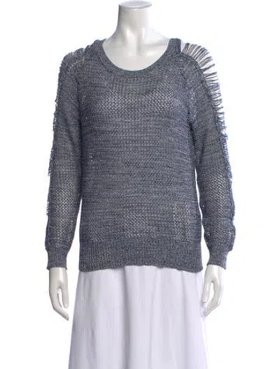 Pre-owned Iro Scoop Neck Sweater In Blue