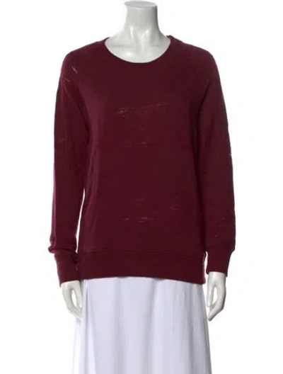 Pre-owned Iro Scoop Neck Sweater In Burgundy
