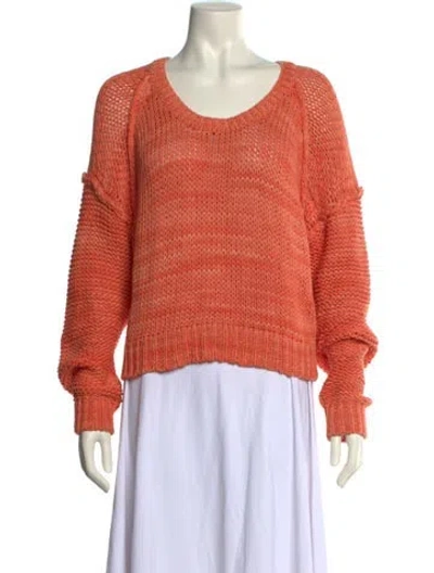 Pre-owned Iro Scoop Neck Sweater In Orange