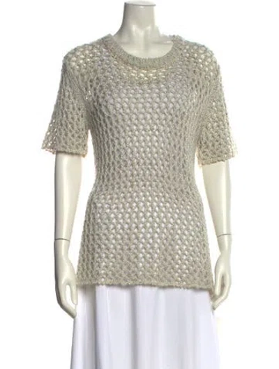 Pre-owned Iro Scoop Neck Sweater In Silver