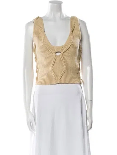 Pre-owned Iro Scoop Neck Sweater W/ Tags In Neutral